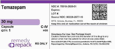 MM2 - Temazepam 30mg 70518 2926 01